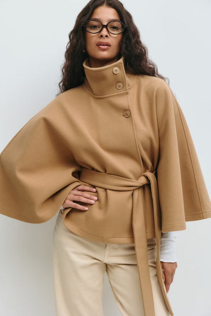 Aurora Wrap | Women’s Belted High-Neck Coat