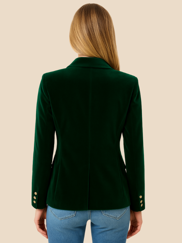 Emerald Grace | Women’s Velvet Blazer