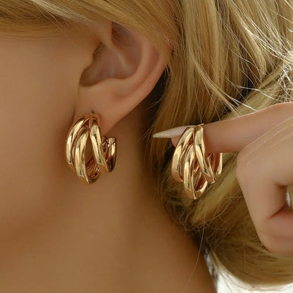 Pryelle | Women’s Triple-Band Hoop Earrings