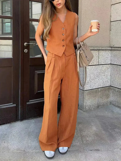 Isla | Women’s Cotton-Linen Two-Piece Set