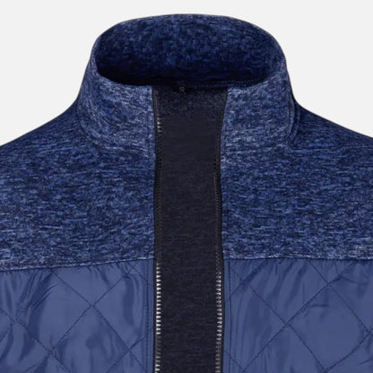 Riverton | Men’s Zip Jacket – Refined Knit Autumn Elegance