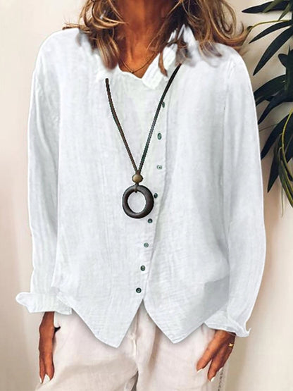 Isla | Cotton-Linen Long Shirt