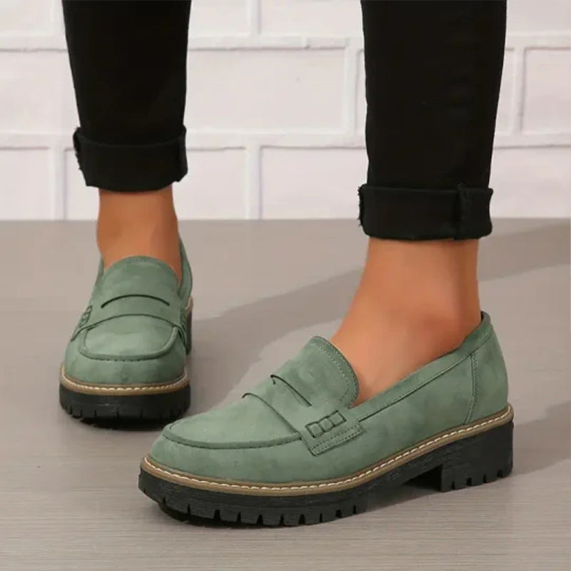 Faith | Women’s Suede Chunky Sole Loafers